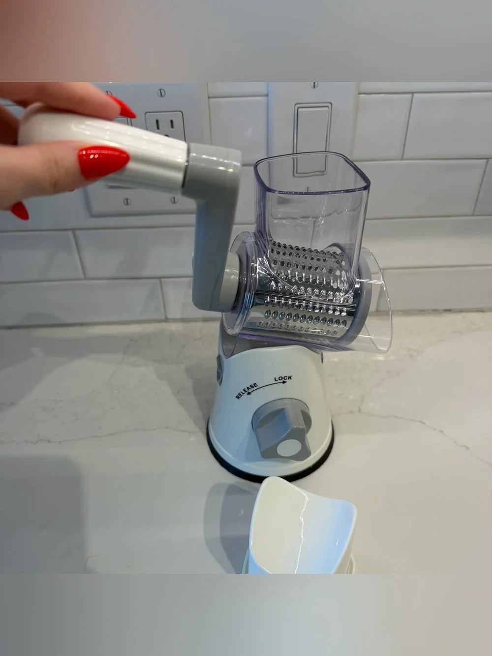 Rotary Cheese Grater with Hand Crank, Kitchen Shredder, USED ONCE!